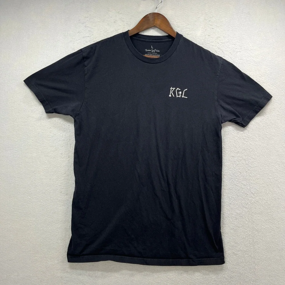 Random Golf Club T-Shirt Mens L Black RGC Cotton Golfcore Streetwear Skull Tee
